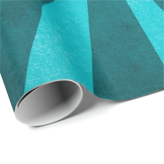  Turquoise Blue Starburst Pattern Cadeaupapier (Rol Hoek)