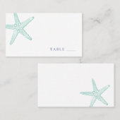 Turquoise Blue Starfish Flat Plaatskaartje (Voorkant / Achterkant)