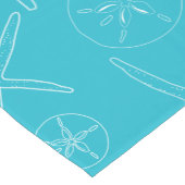 Turquoise Blue Starfish & Sand Dollar Table Runner Korte Tafelloper (Hoek)