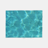 Turquoise Blue Swimming Pool Water Abstract Fleece Deken (Voorkant (Horizontaal))