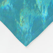 Turquoise Blue Swimming Pool Water Abstract Fleece Deken (Hoek)