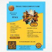 Turquoise Blue Travel Sjabloon Flyer