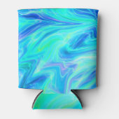 Turquoise Blue Tropical Abstract Blikjeskoeler (Voorkant)