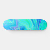 Turquoise Blue Tropical Abstract Persoonlijk Skateboard (Horizontaal)
