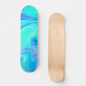 Turquoise Blue Tropical Abstract Persoonlijk Skateboard (Voorkant)
