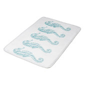 Turquoise Blue Tropical Seahorse Blue Beach Theme Badmat (Gekanteld)