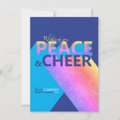 Turquoise & Blue Typography Holiday Kaart (Voorkant)