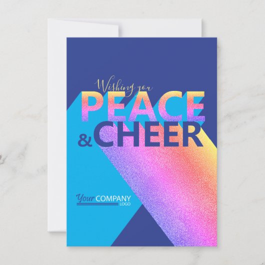 Turquoise & Blue Typography Holiday Kaart (Voorkant)