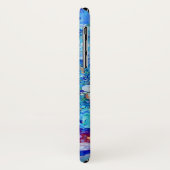 Turquoise Blue Underwater Monogram Textiel Art Case-Mate iPhone Case (Achterkant/links)