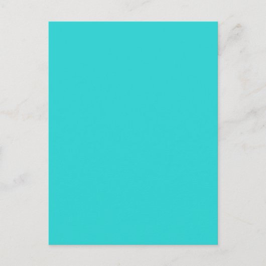 TURQUOISE BLUE (vaste kleur) ~ Briefkaart (Voorkant)