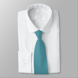 Turquoise Blue Verborgen Initialen Solid Color Stropdas