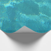 Turquoise Blue Water Ocean Wrapping Paper Cadeaupapier (Hoek)