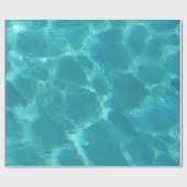 Turquoise Blue Water Ocean Wrapping Paper Cadeaupapier (Vlak)