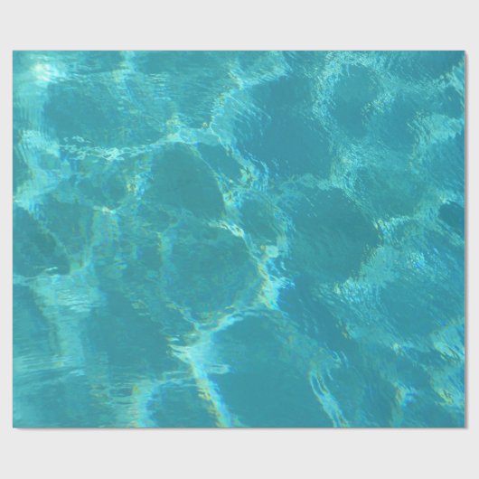 Turquoise Blue Water Ocean Wrapping Paper Cadeaupapier (Vlak)