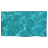 Turquoise Blue Water Pillowcase Set Kussensloop (Voorkant-Links)
