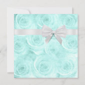 Turquoise Blue Waterverf Baby shower Kaart (Achterkant)