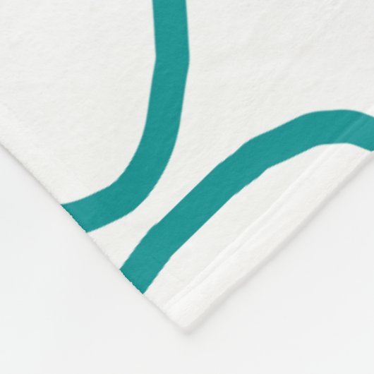 Turquoise blue wedding couple name date flstylish  fleece deken (Hoek)