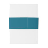 Turquoise Blue Wedding Invitation Belly Band Uitnodigingen Wikkel (Achterkant Voorbeeld)