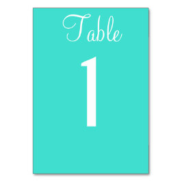 Turquoise Blue Wedding Table No. Kaarten