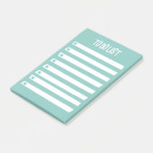 Turquoise Blue White Simple Girly om een lijst te Post-it® Notes (Schuin)