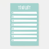Turquoise Blue White Simple Girly om een lijst te Post-it® Notes (Voorkant)