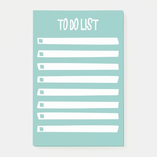 Turquoise Blue White Simple Girly om een lijst te Post-it® Notes (Voorkant)