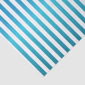Turquoise Blue & White Stripes Tissuepapier (Detail)
