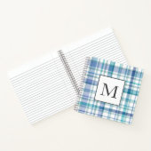 Turquoise Blue White Waterverf Plays Notitieboek (Binnen)