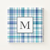 Turquoise Blue White Waterverf Plays Notitieboek (Achterkant)