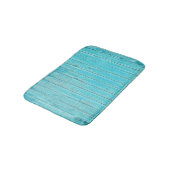 Turquoise Blue Wood Wall Texture Badmat (Gekanteld)