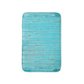 Turquoise Blue Wood Wall Texture Badmat (Voorkant Verticaal)