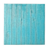 Turquoise Blue Wood Wall Texture Tegeltje (Voorkant)