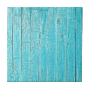 Turquoise Blue Wood Wall Texture Tegeltje