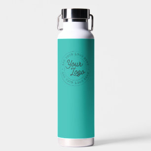 Turquoise Blue Zakelijke Logo - Blanco Waterfles