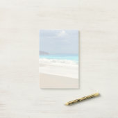 Turquoise Blue Zee Beach Photo Faded Post-it Notes (Op bureau)