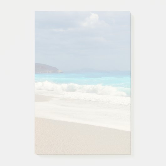 Turquoise Blue Zee Beach Photo Faded Post-it Notes (Voorkant)