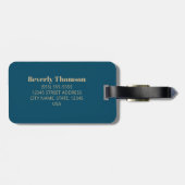 Turquoise Blue Zee Florida Sandy Beach Luchtvaart  Bagagelabel (Achterkant horizontaal)