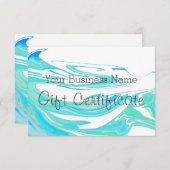 Turquoise Blue Zee Swirl Cadeaubon (Voorkant / Achterkant)