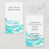 Turquoise Blue Zee Swirl Visitekaartje (Voorkant / Achterkant)