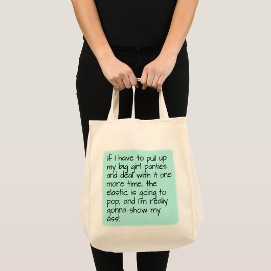 Turquoise Blue zet grote meisjespanties op het Gez Tote Bag (Voorkant (product))
