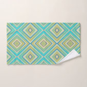 Turquoise Blues Alternative Diamond Pattern Bad Handdoek (Handdoek)