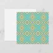 Turquoise Blues Alternative Diamond Pattern Feestdagenkaart (Voorkant / Achterkant)