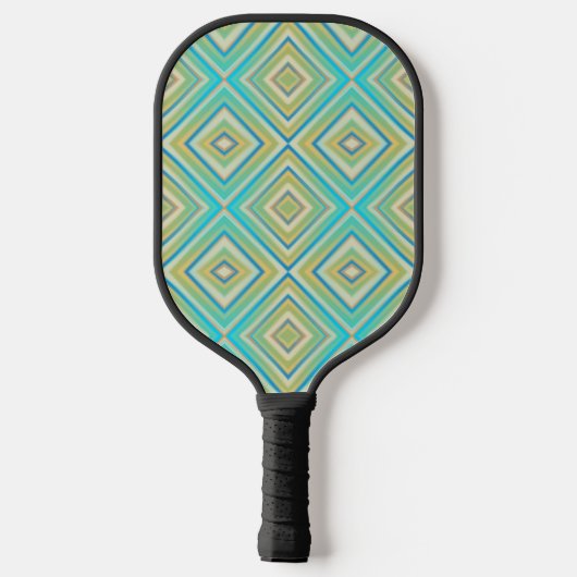 Turquoise Blues Alternative Diamond Pattern Pickleball Paddle (Achterkant)
