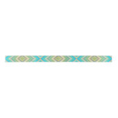 Turquoise Blues Alternative Diamond Pattern Satijnen Lint (Voorkant)