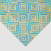 Turquoise Blues Alternative Diamond Pattern Tissuepapier (Detail)