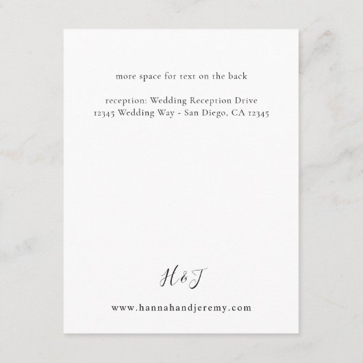 Turquoise & Blush Pink Floral Enclosure Kaart 3-V2 (Achterkant)