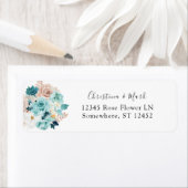 Turquoise & Blush Pink Return Address Label (Insitu)