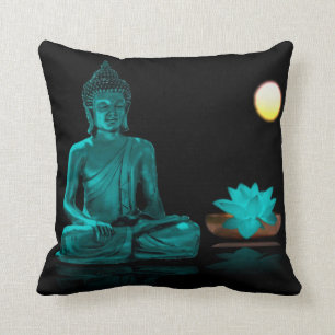 Turquoise Boeddha Worpkussen Kussen