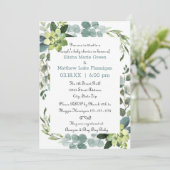 Turquoise Boeket Frame - Baby Shower van het Koppe Kaart (Staand voorkant)