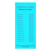 turquoise bohemian henna Pattern Yoga Instructor Reclamekaart (Achterkant)